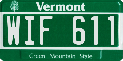 VT license plate WIF611