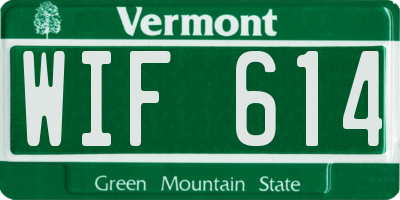 VT license plate WIF614