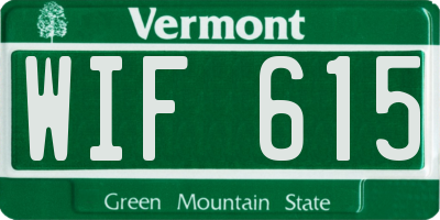 VT license plate WIF615
