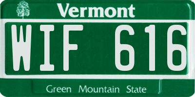 VT license plate WIF616