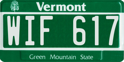 VT license plate WIF617