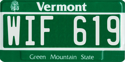 VT license plate WIF619