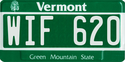 VT license plate WIF620