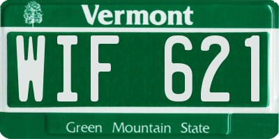 VT license plate WIF621