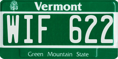 VT license plate WIF622