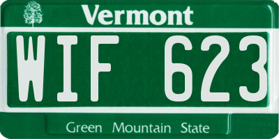 VT license plate WIF623