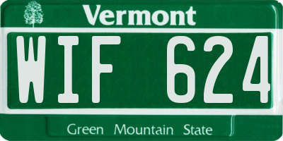 VT license plate WIF624