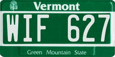 VT license plate WIF627