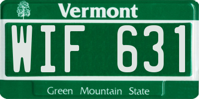 VT license plate WIF631