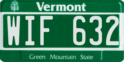 VT license plate WIF632