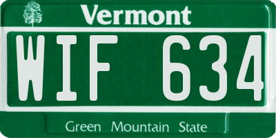 VT license plate WIF634