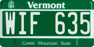 VT license plate WIF635