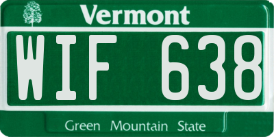 VT license plate WIF638