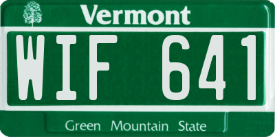 VT license plate WIF641