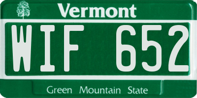 VT license plate WIF652