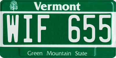VT license plate WIF655