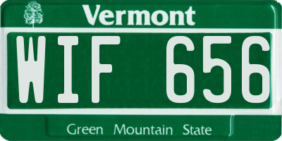 VT license plate WIF656