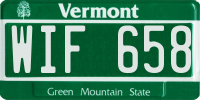 VT license plate WIF658