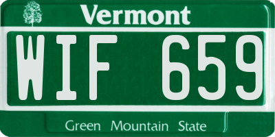 VT license plate WIF659