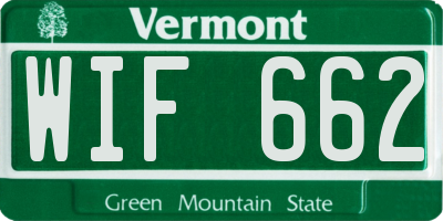 VT license plate WIF662