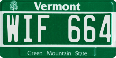 VT license plate WIF664