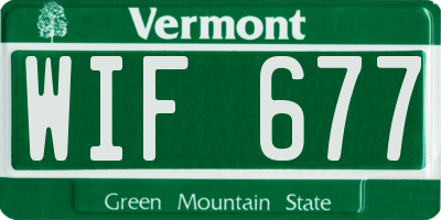 VT license plate WIF677