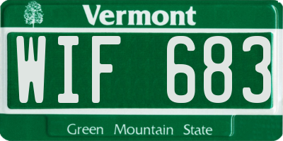 VT license plate WIF683