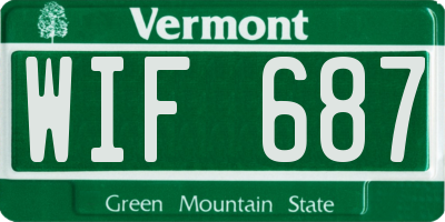 VT license plate WIF687