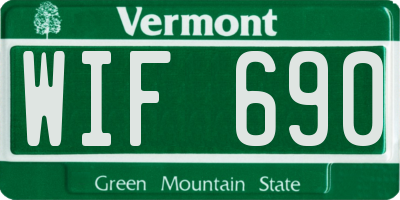 VT license plate WIF690