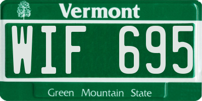 VT license plate WIF695