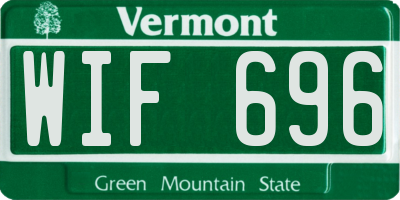 VT license plate WIF696