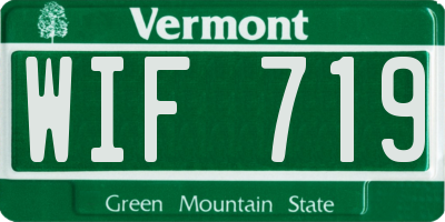 VT license plate WIF719