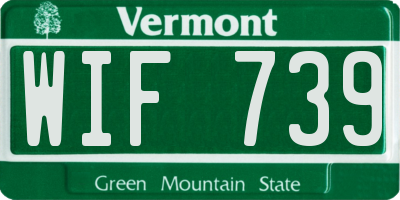 VT license plate WIF739