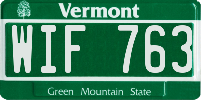 VT license plate WIF763