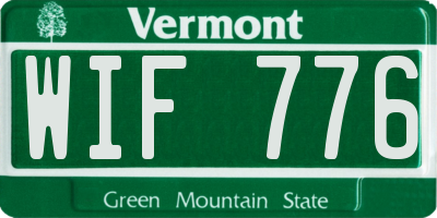 VT license plate WIF776
