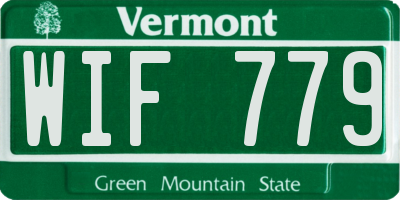 VT license plate WIF779