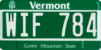 VT license plate WIF784