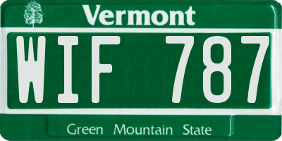 VT license plate WIF787
