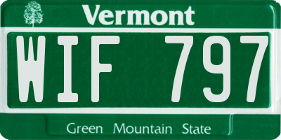 VT license plate WIF797