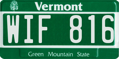 VT license plate WIF816