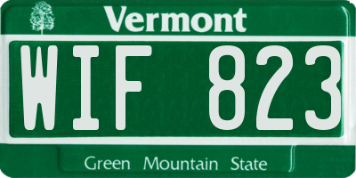 VT license plate WIF823