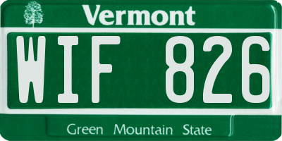 VT license plate WIF826