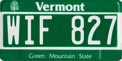 VT license plate WIF827