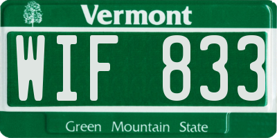 VT license plate WIF833