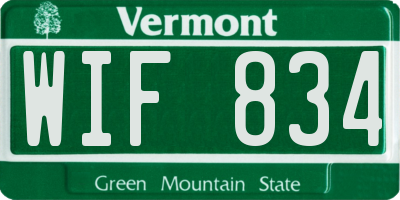 VT license plate WIF834