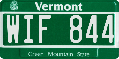 VT license plate WIF844