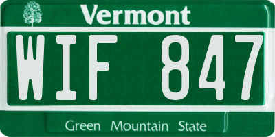 VT license plate WIF847