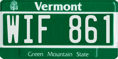 VT license plate WIF861