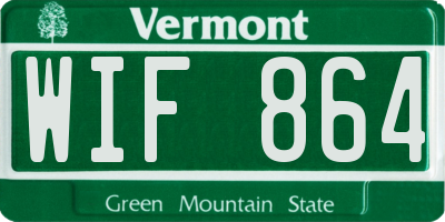 VT license plate WIF864