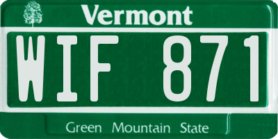 VT license plate WIF871